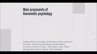 Humanistic psychology [upl. by Quintus182]