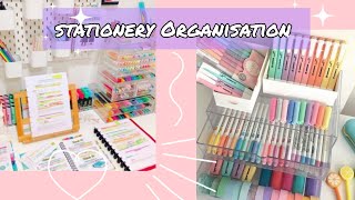 Aesthetic Stationery Organisation ✨🌷 How to organise my Stationery [upl. by Tiossem195]