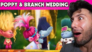 TROLLS 3 BAND TOGETHER BRANCH AND POPPY GET MARRIED WEDDING amp KISS [upl. by Naoj]