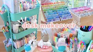 Desk  stationery organization makeover ✧･ﾟ⋆୨୧˚ [upl. by Sinnard610]