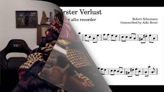 R Schumann Erster Verlust for alto recorder [upl. by Glovsky]