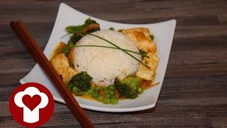 vegane Asiapfanne  veganes Tofurezept  Asia Pfanne mit Kokosmilch [upl. by Notloc84]