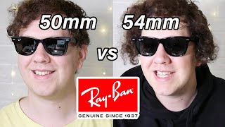 RayBan Wayfarer 50mm vs 54mm Original Classic RB2140 Comparison [upl. by Chrissie]