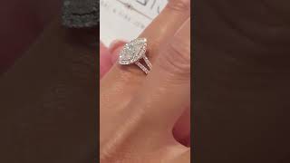 1 00Ct Marquise Lab Grown CVD Diamond Split Shank Engagement Ring customjewelry [upl. by Atiner]