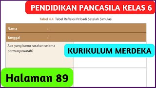 Kunci Jawaban Pendidikan Pancasila Kelas 6 Halaman 89 Kurikulum Merdeka [upl. by Debarath]