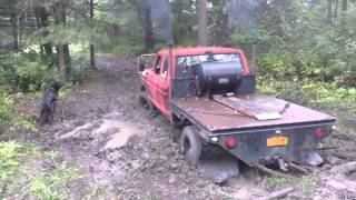 453t Detroit Diesel powered 78 Ford F250 vs mudhole [upl. by Naarah100]