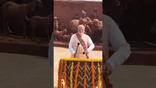 PM Modi plays a traditional drum at Banjara Virasat Museum in Washim Maharashtra  shorts [upl. by Angelique]