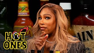 Serena Williams Returns Hot Sauce Serve After Hot Sauce Serve While Eating Spicy Wings  Hot Ones [upl. by Debbie]