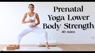 Prenatal Yoga Lower Body Strength and Stability  Yoga with Katrina [upl. by Aihseyt]