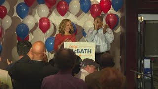 Lucy McBath speaks to campaign crowd following 7th district battle [upl. by Sonafets]