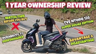 TVS NTORQ 125  1 YEAR OWNERSHIP REVIEW 🔥 [upl. by Chapell]