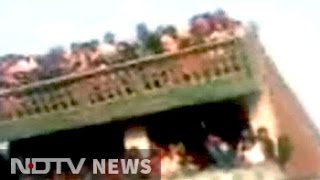 Caught on camera Dozens seriously injured after balcony collapse in Kanpur [upl. by Ferne863]