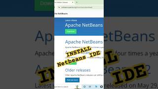 Install Netbeans IDE 2024 shortsfeed java apache ytshorts trending [upl. by Risley326]