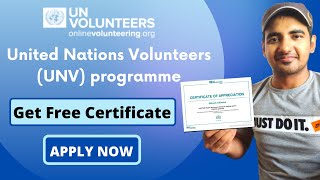 UN Online Volunteer Program For Everyone  Get Free Certificate From United Nation  Volunteer Work [upl. by Materse]