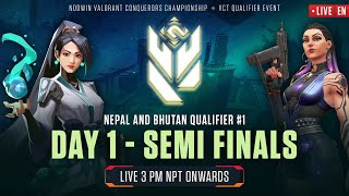 EN Valorant Conquerors Championship  NPL amp BHU Qualifier  Day 1  Semi Finals [upl. by Amalea]