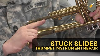 Stuck Slides Trumpet Instrument Repair [upl. by Llednil674]