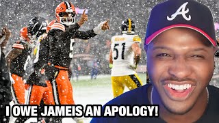 MY OPINION ON JAMEIS CHANGED Steelers vs Browns Game Highlights Reaction [upl. by Noraf]