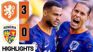 🔵 Netherlands vs Romania 30 HIGHLIGHTs  Cody Gakpo goal Donyell Malen goal amp fans reaction [upl. by Nomde293]