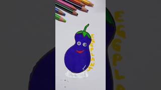 How To Draw Brinjal Easy🍆  Easy Eggplant Drawing Step By Step shorts drawing art ytshorts yt [upl. by Jaye]