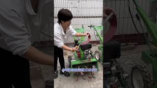 Big double rotary tillage weeder Cultivator Weeder Ditcher Hotspot I want to be popular viralvideo [upl. by Aihsena398]