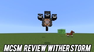 MCSM REVIEW Wither Storm Addon Test  MCPEBE 12080 [upl. by Naejeillib]