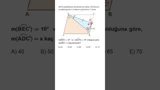 Paralelkenar Soru Örneği 17 yks tyt ayt shorts geometri matematik paralelkenar kpss [upl. by Ecidnac]