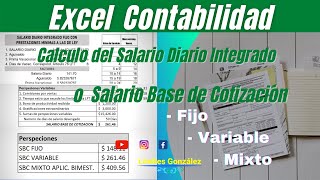 Como hacer el Calculo de SBC o SDI Fijo Variable y Mixto Ley del Seguro Social [upl. by Dario621]