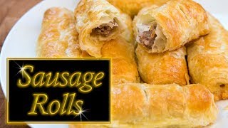 Sausage rolls Puff Pastry [upl. by Anahsirk690]