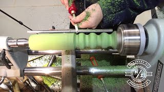 Woodturning  Making a Funky Green Vase Using Easy Wood Tools [upl. by Tterrab]