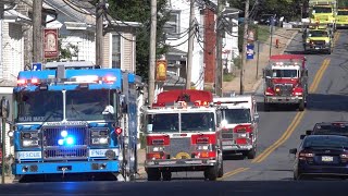 Apparatus Leaving Lebanon County Firefighters Parade 2022 [upl. by Yoong]