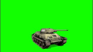 T34 1941 tank fire 3 green screen 1080p [upl. by Nies]