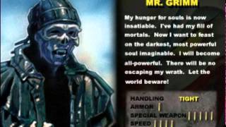 Twisted Metal III 3 characters description info Mr Grimm  описание персонажей Мр Гримм [upl. by Nairahcaz]