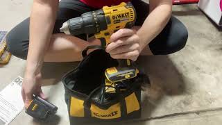 Review of the DEWALT 20V Max Cordless Drill  Driver Kit Compact 12Inch DCD771C2 Dewalt Yellow [upl. by Terrell]