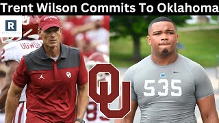 Trent Wilson Commits To Oklahoma  OU Football Recruiting [upl. by Eynenihc]