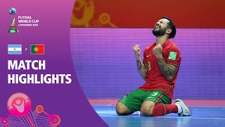 Argentina v Portugal  FIFA Futsal World Cup 2021  Match Highlights [upl. by Ximena]