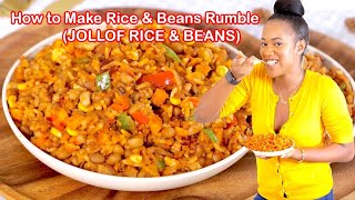 How to Make Jollof Rice amp Beans  RICE amp BEANS RUMBLE  ZEELICIOUS FOODS [upl. by Edny]