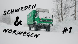 Mit dem Camper im Winter an den Polarkreis – Start unserer Reise Schweden und Norwegen  1 [upl. by Swift]