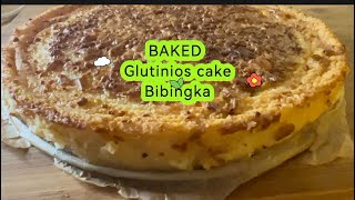 BAKED STICKY RICE FLOUR CAKE RECIPE BIBINGKA [upl. by Sleinad]