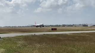 Plane spotting Grantley Adams International Airport [upl. by Alvira588]