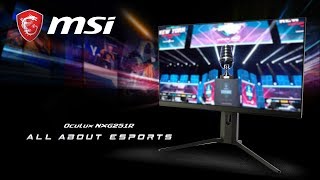 MSI Oculux NXG251R – All about eSports  Gaming Monitor  MSI [upl. by Esilanna467]