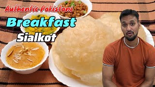 Bangladeshi trying Authentic Halwa puri in Sialkot Pakistan 🇵🇰 [upl. by Zak128]