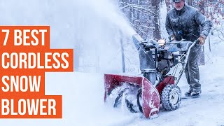 7 Best Cordless Snow Blowers [upl. by Emrich]