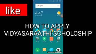 How to apply vidyasaarathi scholarship in mobile PartA [upl. by Acinor]