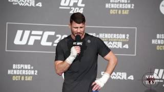 UFC 204 Michael Bisping quotIm proud to be the first British Championquot [upl. by Adnilym126]