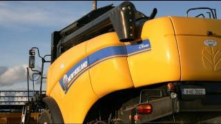 Harvest 2011New Holland CX 5080 McCarthys at the Spring Barley  T6030TM120 [upl. by Litt]