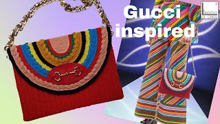 Tutorial uncinetto Borsa quotINSPIRED TO GUCCI MORSETTO ROSSO 1955quot [upl. by Lust943]