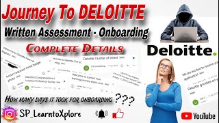 Deloitte Complete Details 👩‍💻 Written Assessment to Onboarding 💯✨👏  Deloitte  deloitte [upl. by Ataliah]