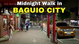 Baguio City Streets at Midnight – Night Walk in the Coldest City of the Philippines [upl. by Llenna]