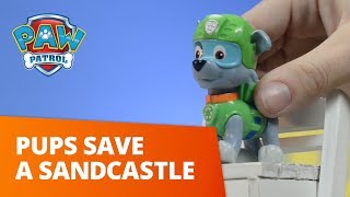 PAW Patrol  Pups Save a Sandcastle  Toy Pretend Play For Kids [upl. by Aidile]