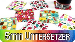 5min DIY Idee GlasUntersetzer selber machen [upl. by Cori]